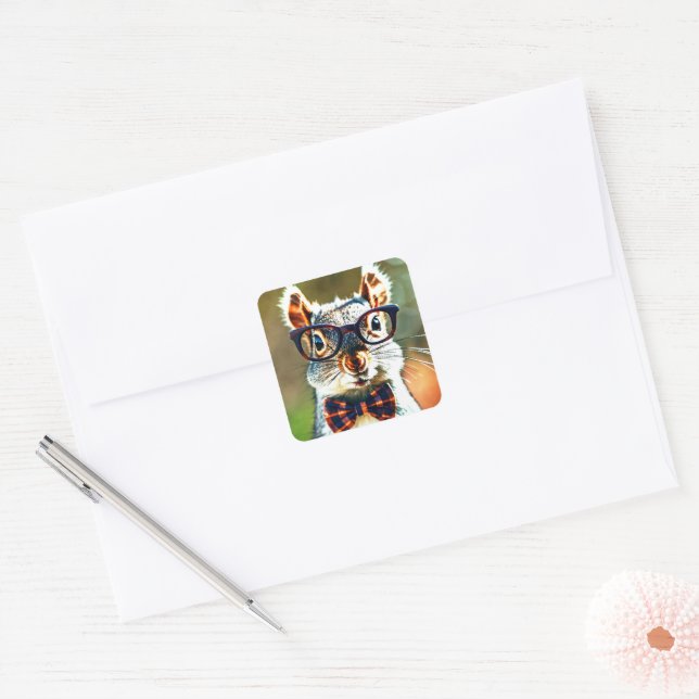 Adesivo Quadrado Esquilo (Envelope)