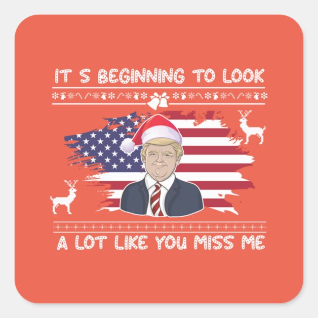 Adesivo Quadrado Está começando a parecer que você sente falta de m (Frente)