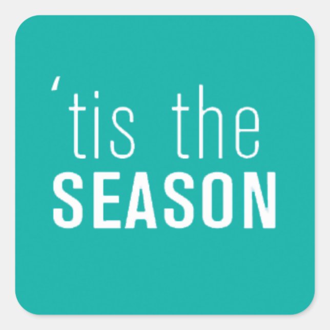 Adesivo Quadrado Esta É A Época Feriados Envelope Vinheiros-Vedante (Frente)