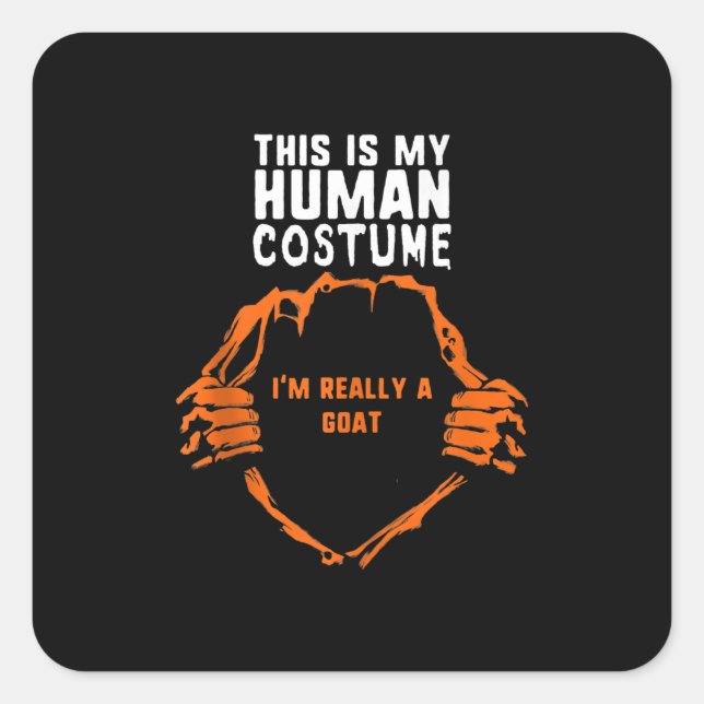 Adesivo Quadrado Esta É A Minha Figurinha Humana Eu Sou Muito Caprô (Frente)