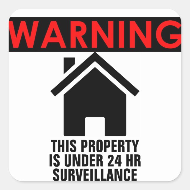 ADESIVO QUADRADO ESTA PROPRIEDADE ESTÁ SOB VIGILÂNCIA (Frente)