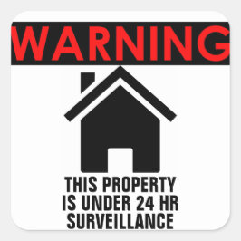 ADESIVO QUADRADO ESTA PROPRIEDADE ESTÁ SOB VIGILÂNCIA
