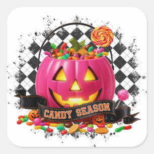 Adesivo Quadrado Estação Candy