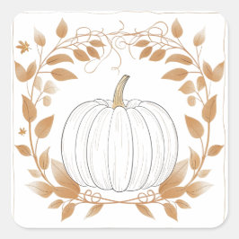 Adesivo Quadrado Estação de Pumpkin: Queda