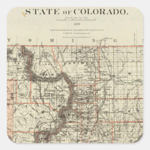 Adesivo Quadrado Estado de Colorado