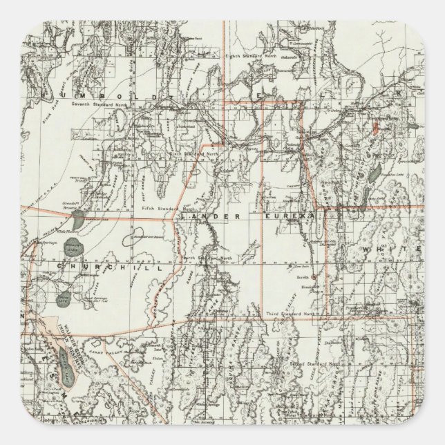 Adesivo Quadrado Estado De Nevada (Frente)