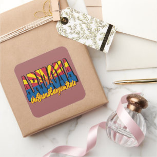 Adesivo Quadrado Estado do Arizona Grand Canyon