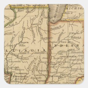 Adesivo Quadrado Estados Ocidentais