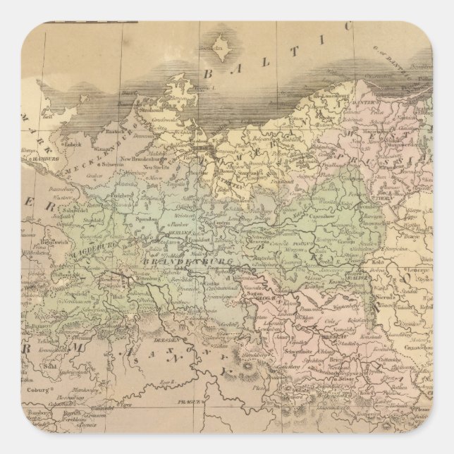 Adesivo Quadrado Estados Prussianos (Frente)