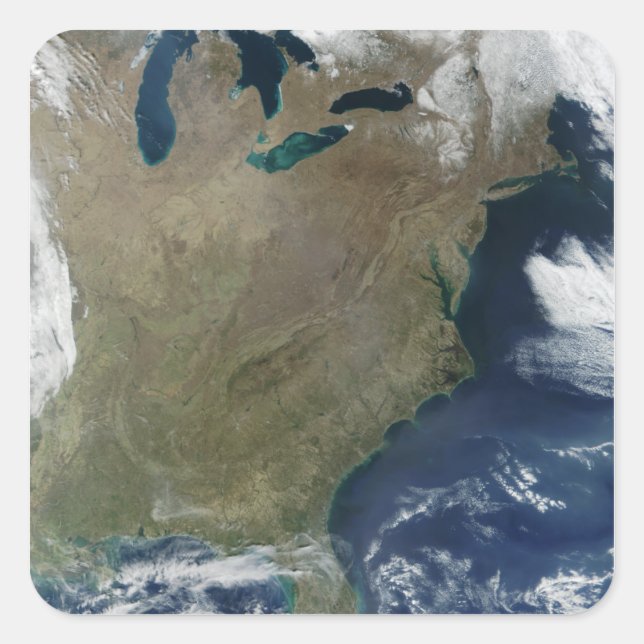 Adesivo Quadrado Estados Unidos orientais (Frente)