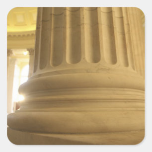 Adesivo Quadrado Estados Unidos, Washington, D.C. Uma Coluna no
