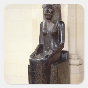 Adesivo Quadrado Estátua da deusa leão-dirigida Sekhmet