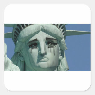 Adesivo Quadrado Estátua da liberdade de grito