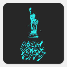 Estátua da Liberdade de Nova York com Pincel Neon
