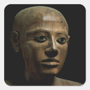 Adesivo Quadrado Estátua do Chanceler Nakhti, de Asyut, Médio inici