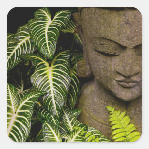 Adesivo Quadrado Estátua em uma informações sobre localização 