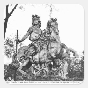 Adesivo Quadrado Estátua equestre de Louis XIV