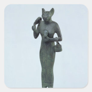 Adesivo Quadrado Estatueta da Deusa Bastet