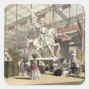 Adesivo Quadrado Estatutos na seção Bélgica do Exhibi do Excelente