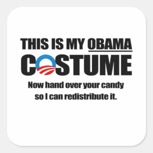 Adesivo Quadrado Este é meu traje de Obama