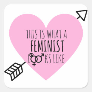 Adesivo Quadrado Este é o que uma feminista olha como