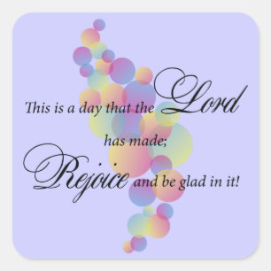 Adesivo Quadrado Este é um dia onde o senhor fez