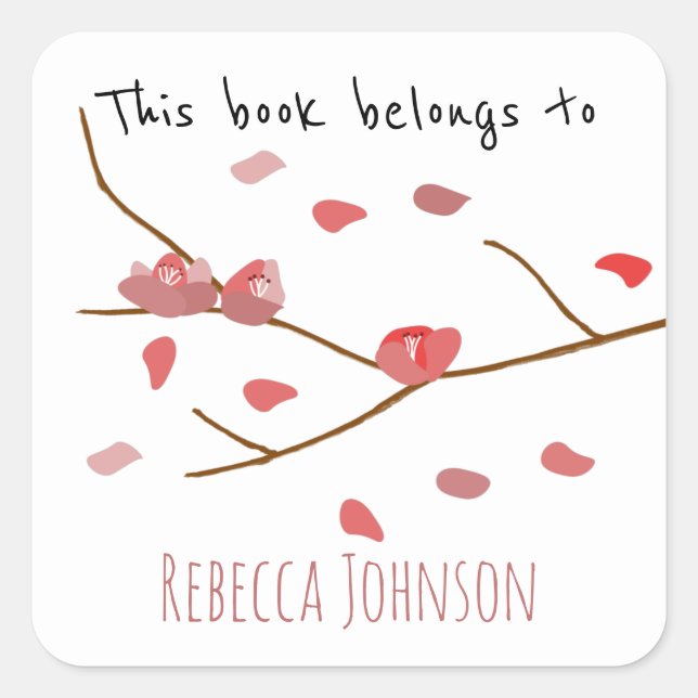Adesivo Quadrado Este livro pertence a (Frente)