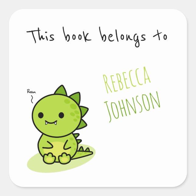 Adesivo Quadrado Este livro pertence a (Frente)