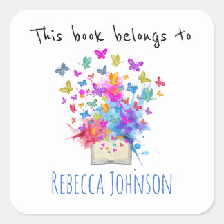 Adesivo Quadrado Este livro pertence a