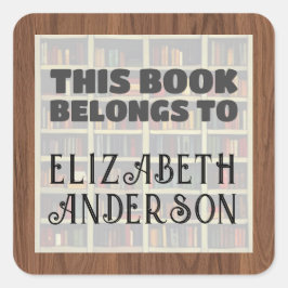 Adesivo Quadrado Este Livro Pertence A