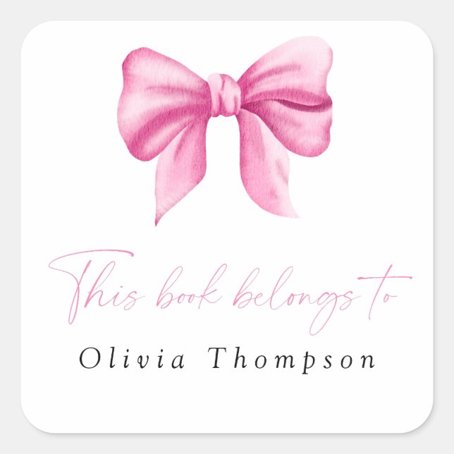 Adesivo Quadrado Este livro pertence a (Frente)