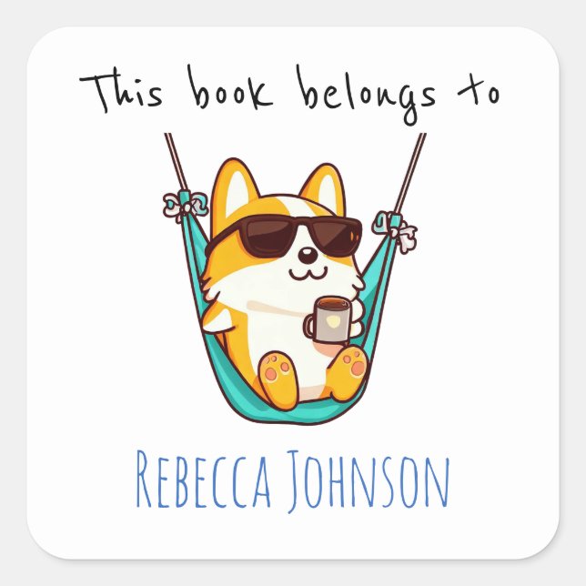 Adesivo Quadrado Este livro pertence a (Frente)