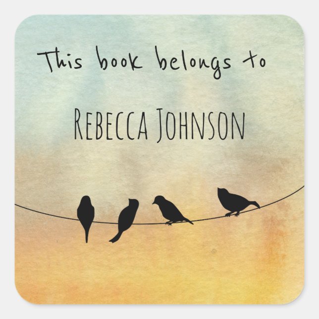 Adesivo Quadrado Este livro pertence a (Frente)