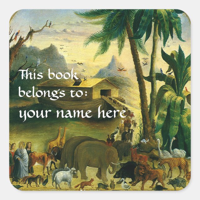 Adesivo Quadrado Este Livro Pertence A ... Livros de Arte Finas (Frente)