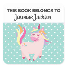 Este livro pertence a w/ arco-íris unicórnio e cor