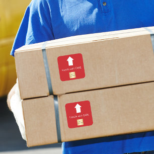 Adesivo Quadrado Este logotipo branco vermelho colorido para a área