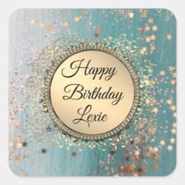 Adesivo Quadrado Esteira de cerâmica no Aniversário Personalizado A