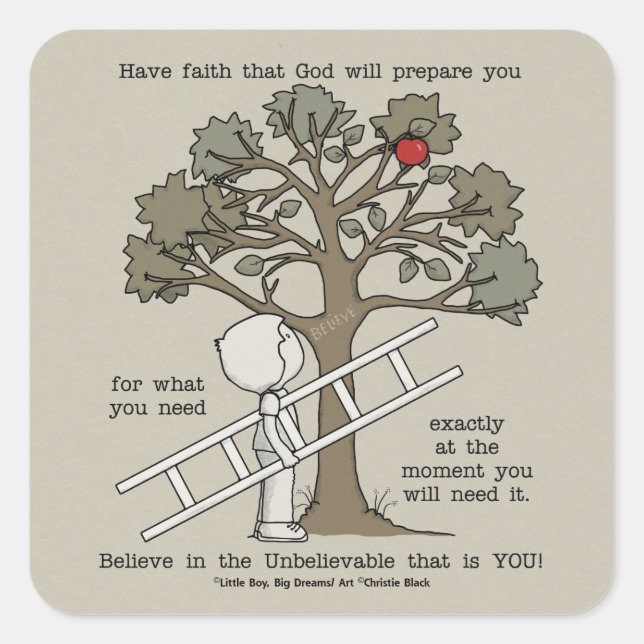 Adesivo Quadrado Esteja preparado (Frente)