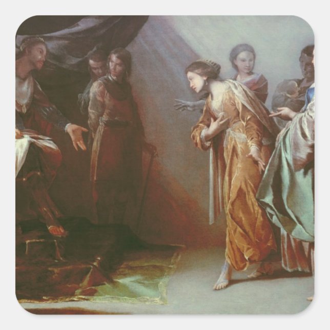 Adesivo Quadrado Esther e Ahasuerus (Frente)