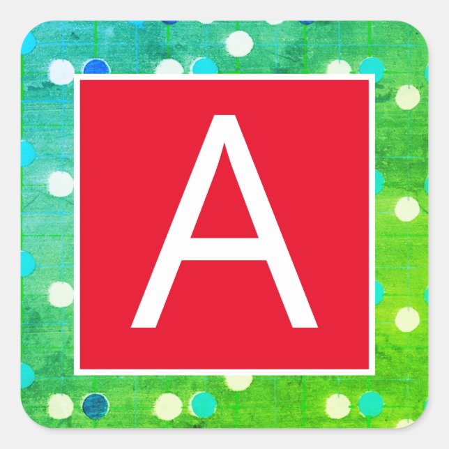 ADESIVO QUADRADO ESTICADOR INICIAL PERSONALIZADO PARA ENVELOPE OU N (Frente)