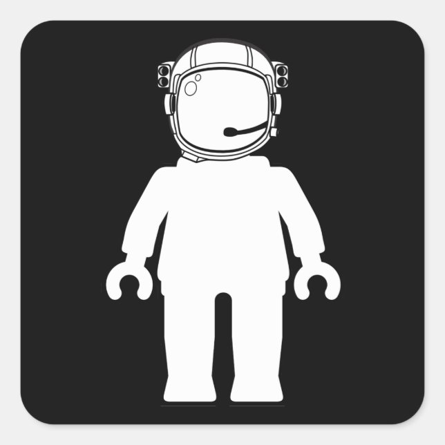 Adesivo Quadrado Estilo Banksy Minifig (Frente)