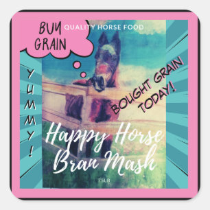 Adesivo Quadrado estilo cômico de grão doce Jamie