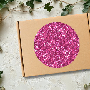 Adesivo Quadrado Estilo Disco Rosa Choque Valentão da Moda
