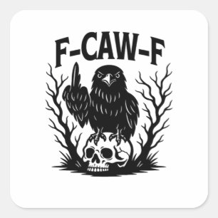 Adesivo Quadrado Estilo essencial fresco e único F Caw F
