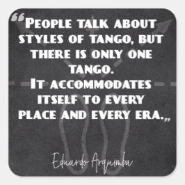 Adesivo Quadrado Estilos da citação de Tango argentino
