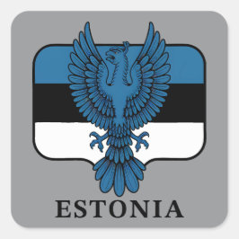 Adesivo Quadrado Estônia Norte da Europa