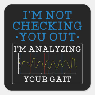 Adesivo Quadrado Estou analisando seu terapista físico