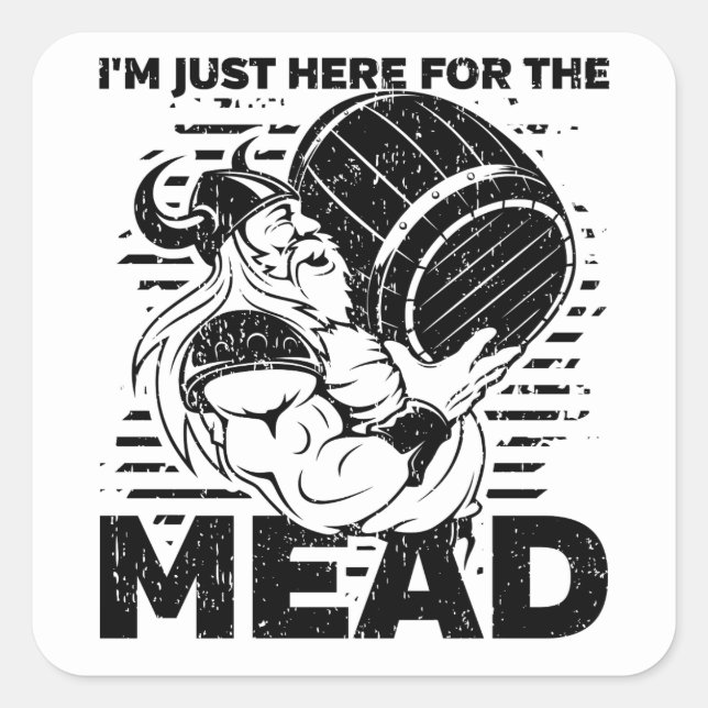 Adesivo Quadrado Estou aqui para o Mead (Frente)