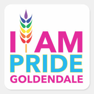 Adesivo Quadrado Estou ORGULHOSO Vinhetas de Goldendale