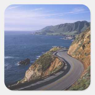 Adesivo Quadrado Estrada 1 ao longo da costa da Califórnia perto